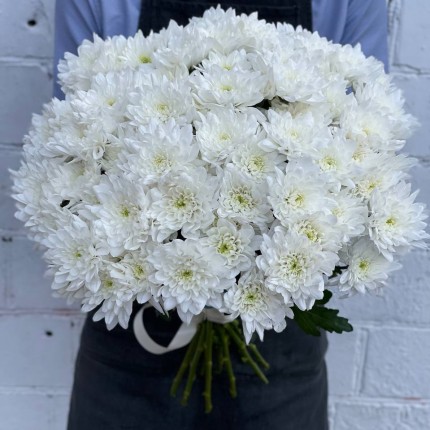 Белая кустовая хризантема - купить с доставкой в по Владивостоку